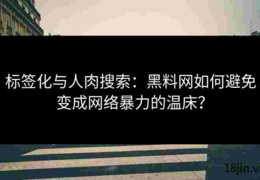 标签化与人肉搜索：黑料网如何避免变成网络暴力的温床？