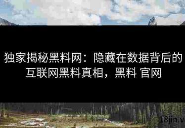 独家揭秘黑料网：隐藏在数据背后的互联网黑料真相，黑料 官网