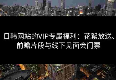 日韩网站的VIP专属福利：花絮放送、前瞻片段与线下见面会门票