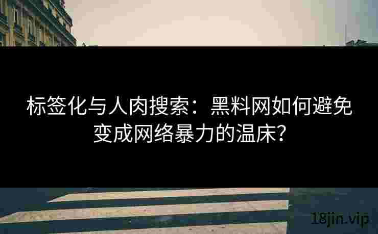 标签化与人肉搜索：黑料网如何避免变成网络暴力的温床？