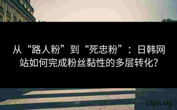 从“路人粉”到“死忠粉”：日韩网站如何完成粉丝黏性的多层转化？